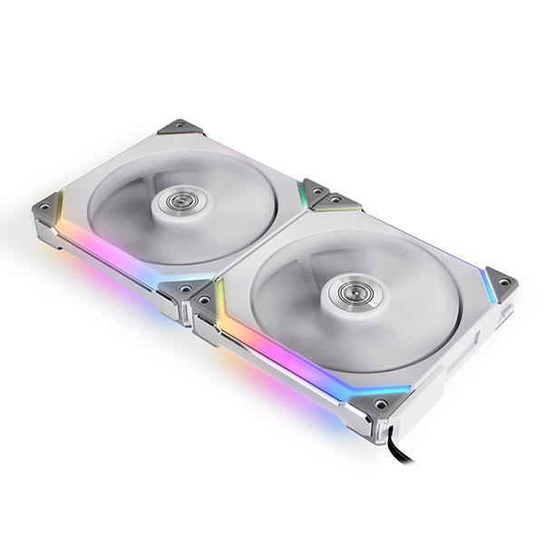 [UF-SL140-2W] Ventola Lian Li UNI SL140 RGB PWM kit da 2 con controller 140mm Bianco