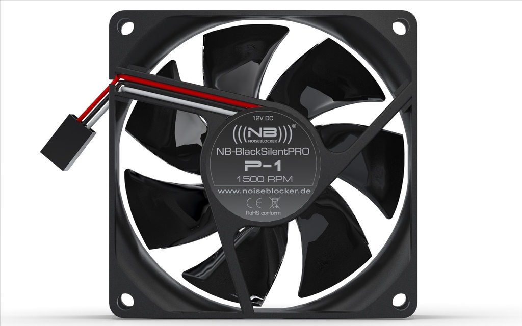 [ITR-P-1] Blacknoise P-1 sistema di raffreddamento per computer Case per computer Ventilatore 8 cm Nero 1 pz