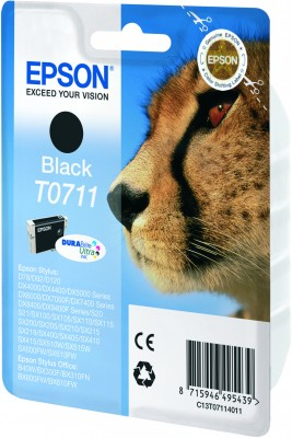 ORIGINAL Epson Cartuccia d'inchiostro nero C13T07114012 T0711 ~245 Seiten 7,4ml