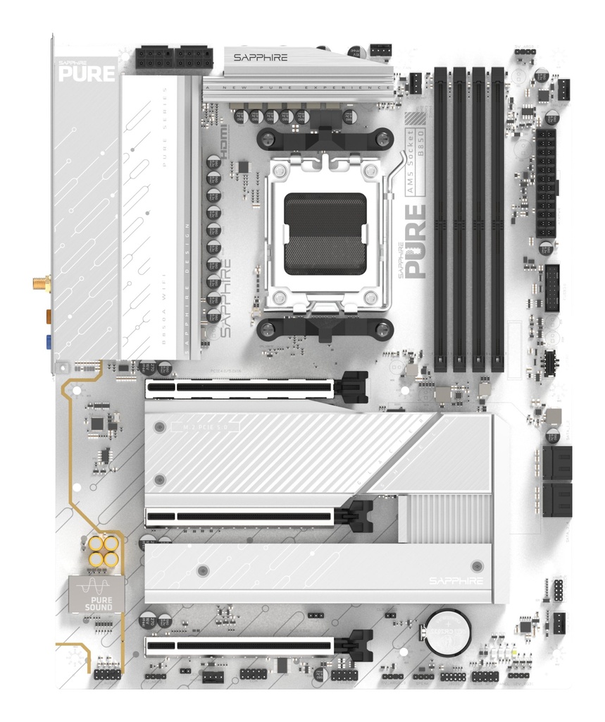 [52123-11-40G] Scheda Madre Sapphire PURE B850A WIFI 7 AMD B850 Socket AM5 ATX