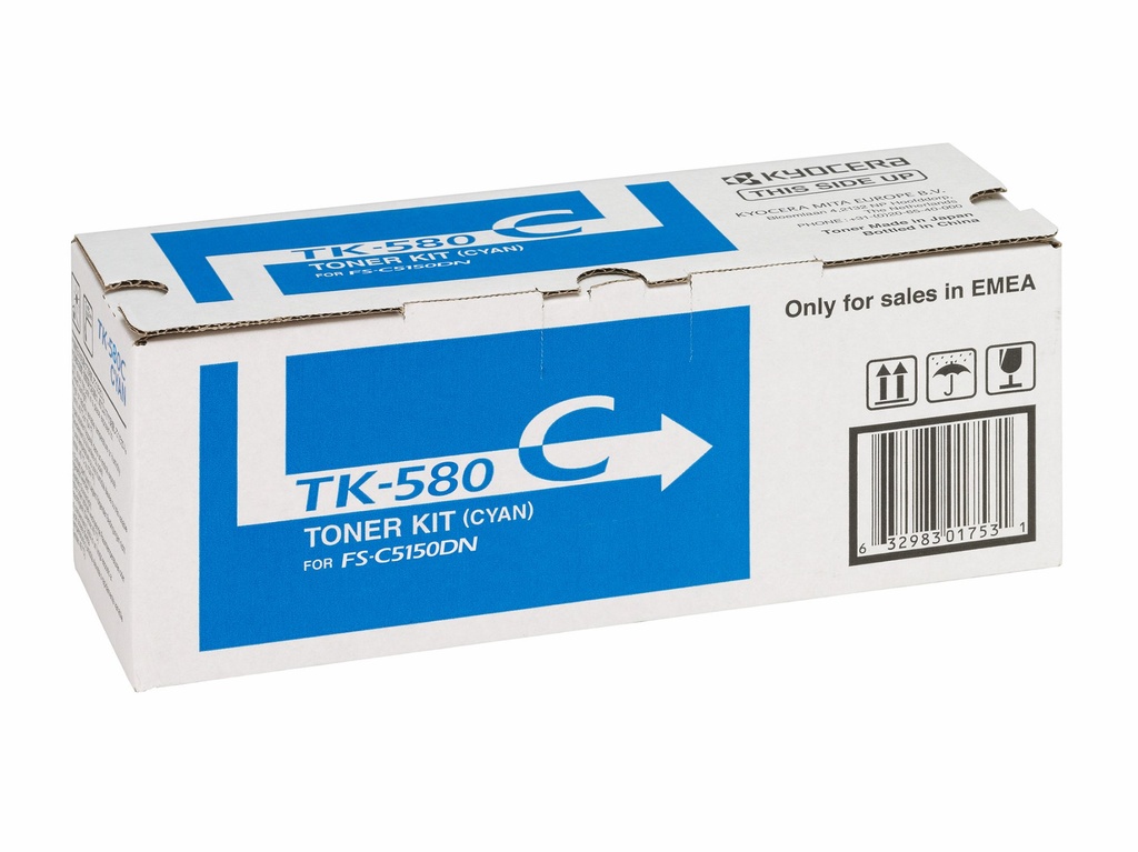 [TK-580c] KYOCERA TK-580C cartuccia toner 1 pz Originale Ciano