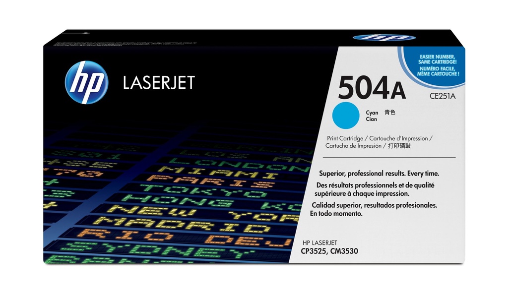 [CE251A] HP Cartuccia Toner originale ciano LaserJet 504A