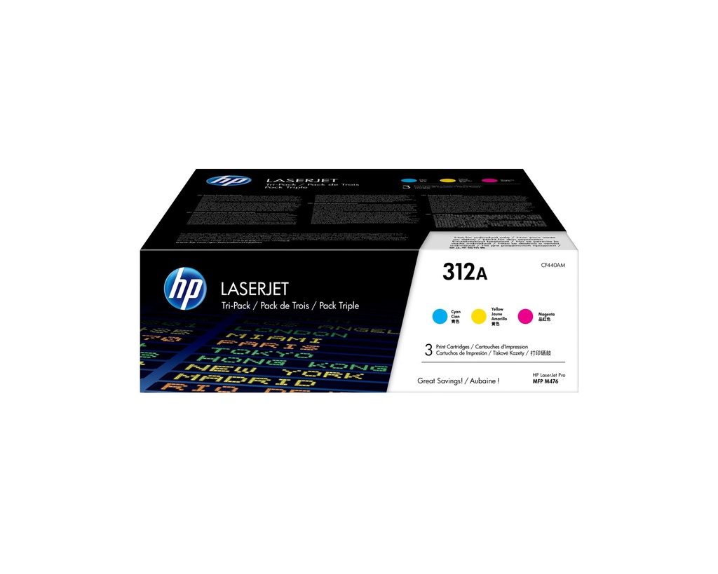Toner HP 312A Ciano Magenta Giallo 3 pezzi