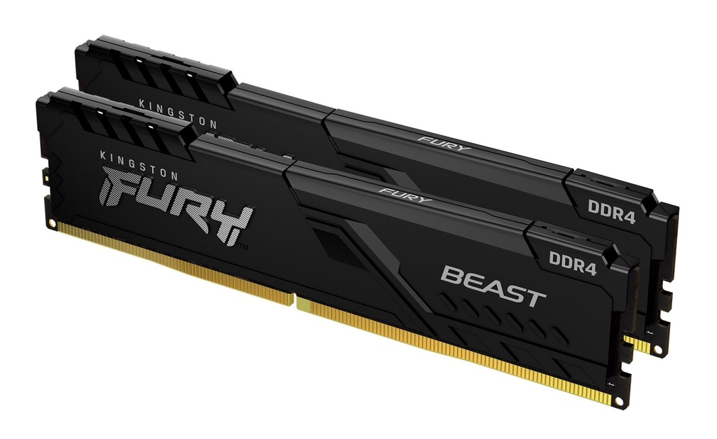 [KF432C16BB1K2/32] Kingston Technology FURY Beast 32GB 3200MT/s DDR4 CL16 DIMM (Kit da 2) 1Gx8 Black