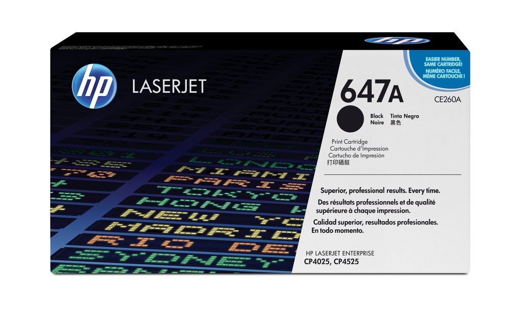 [CE260A] HP Cartuccia Toner originale nero LaserJet 647A