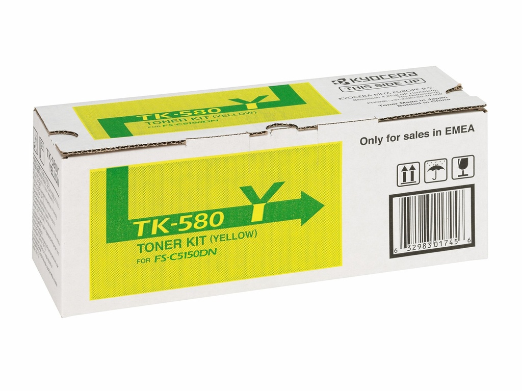 KYOCERA TK-580Y cartuccia toner 1 pz Originale Giallo