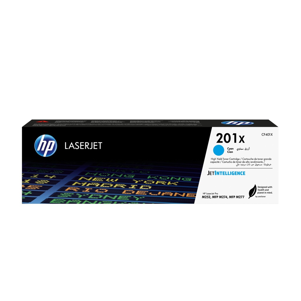 [CF401X] HP Cartuccia Toner originale ciano ad alta capacità LaserJet 201X
