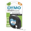 DYMO LetraTag etichette originali in plastica | rotolo da 12 mm x 4 m | stampa nera su bianco | LT etichette autoadesive per etichettatrice LetraTag | 1 pezzo