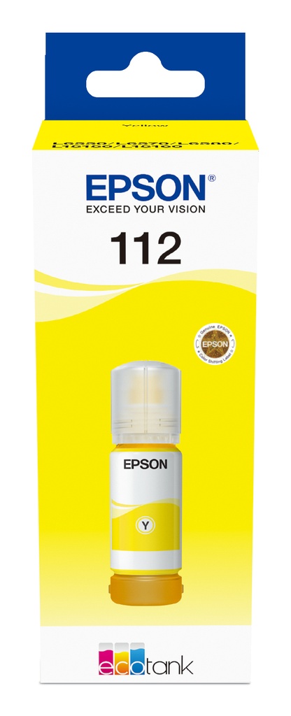 [C13T06C44A] Cartuccia Epson EcoTank 112 Giallo L5160 L5150 6000 pagine 70 ml