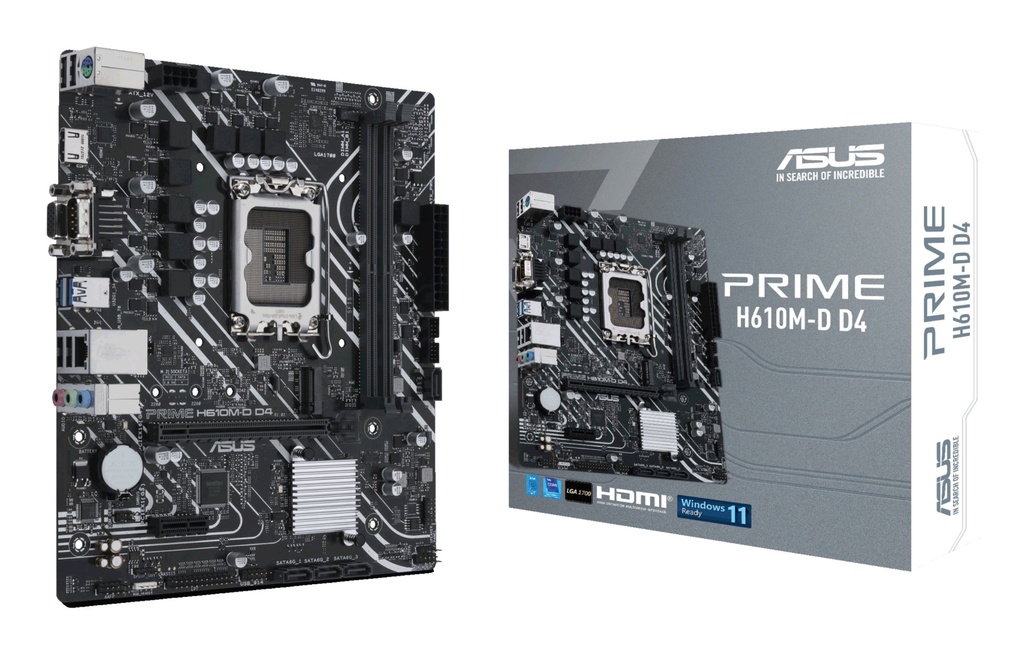 [90MB1A00-M0EAY0] ASUS PRIME H610M-D D4 Intel H610 LGA 1700 micro ATX