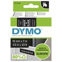 DYMO D1 etichette originali | stampa bianca su nero | 12 mm x 7 m | etichette autoadesive per etichettatrice LabelManager | 1 Pezzo