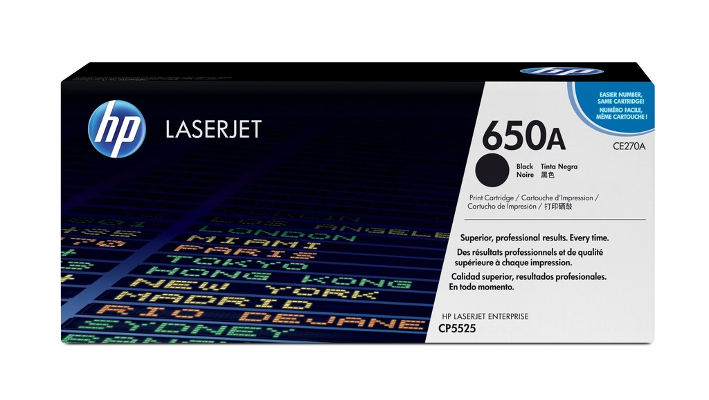 [CE270A] HP Cartuccia Toner originale nero LaserJet 650A