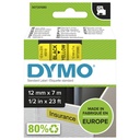 DYMO D1 etichette originali | stampa nera su giallo | 12 mm x 7 m | etichette autoadesive per etichettatrice LabelManager | 1 Pezzo