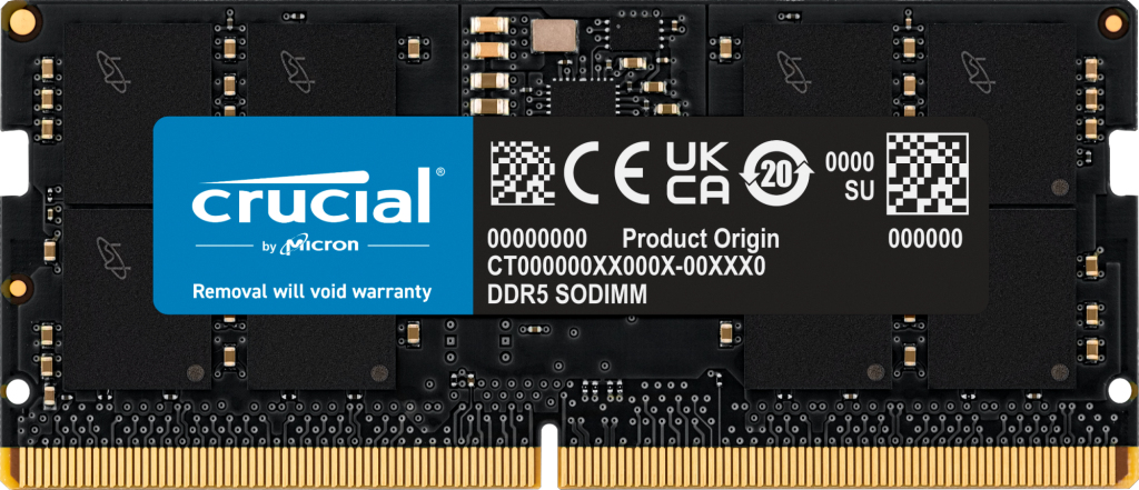 [CT16G48C40S5] Crucial CT16G48C40S5 memoria 16 GB 1 x 16 GB DDR5 262-pin SO-DIMM