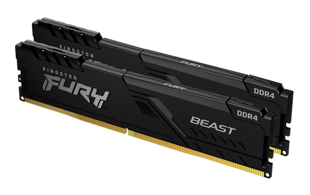 [KF436C18BBK2/32] Kingston Technology FURY Beast 32GB 3600MT/s DDR4 CL18 DIMM (Kit da 2) Black