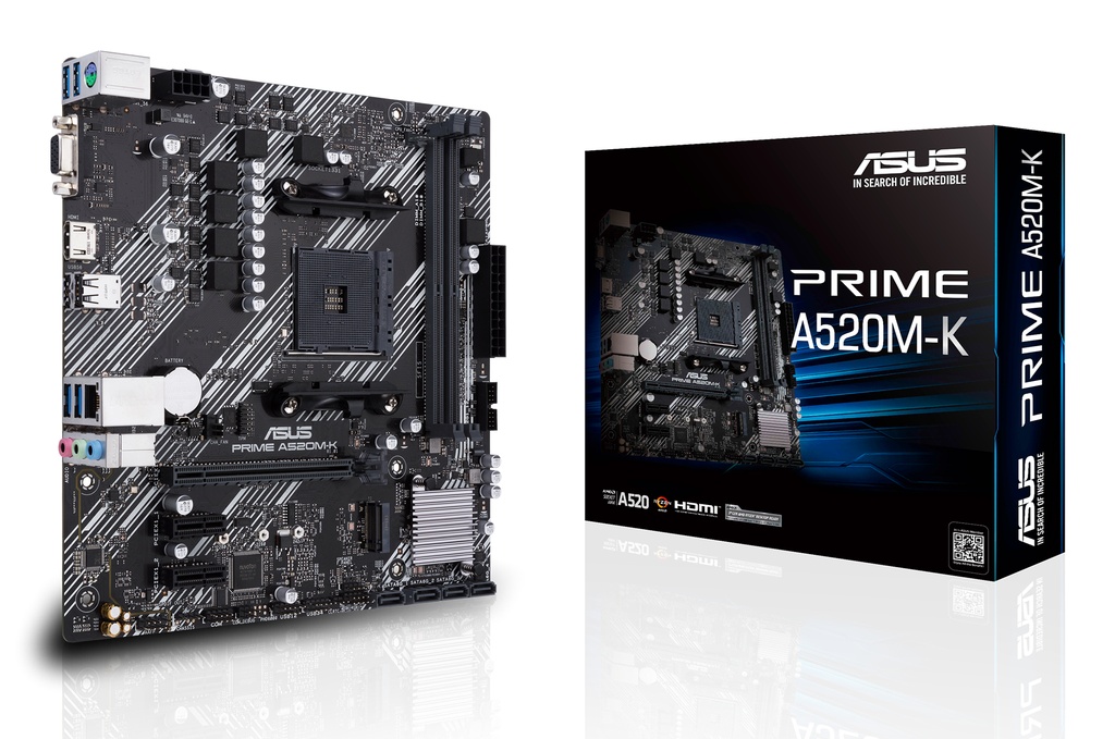 [90MB1500-M0EAY0] ASUS PRIME A520M-K AMD A520 Socket AM4 micro ATX
