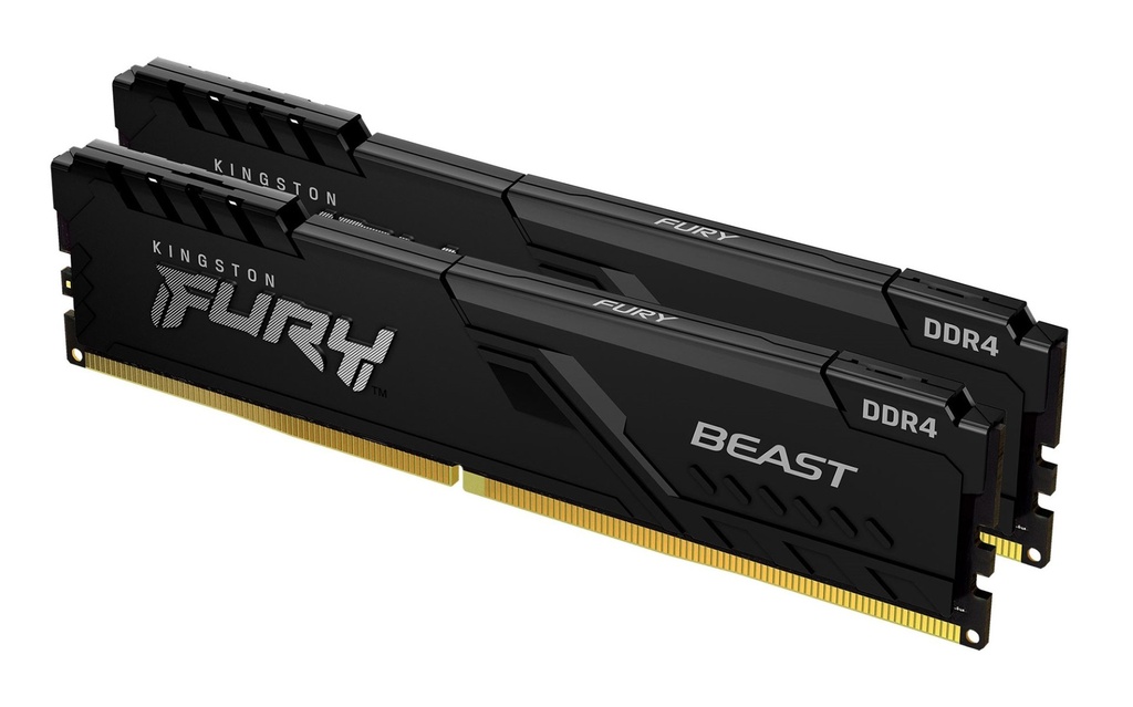 [KF436C17BBK2/16] Kingston Technology FURY Beast 16GB 3600MT/s DDR4 CL17 DIMM (Kit da 2) Black