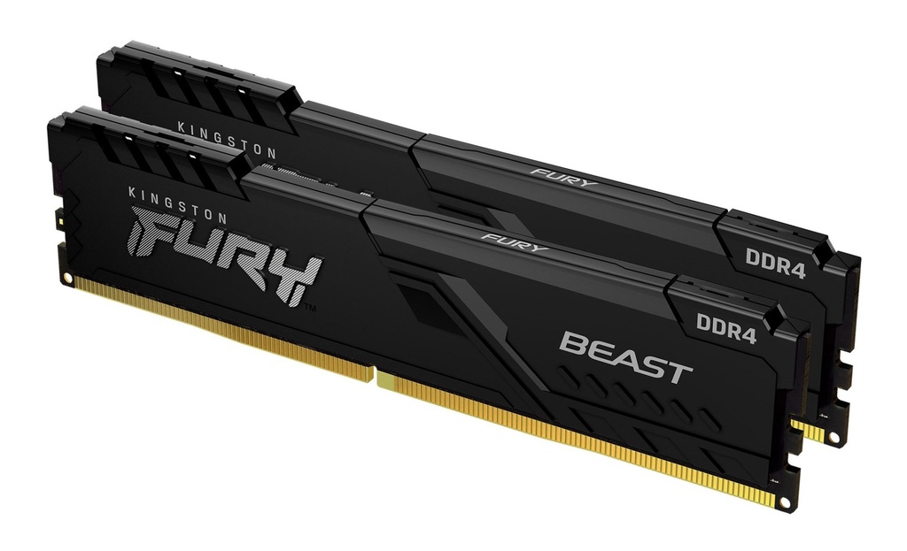 [KF432C16BBK2/16] Kingston Technology FURY Beast 16GB 3200MT/s DDR4 CL16 DIMM (Kit da 2) Black