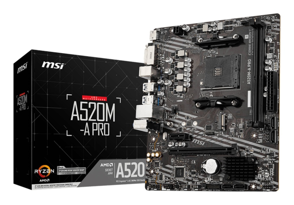 [7C96-001R] MSI A520M-A PRO scheda madre AMD A520 Socket AM4 micro ATX