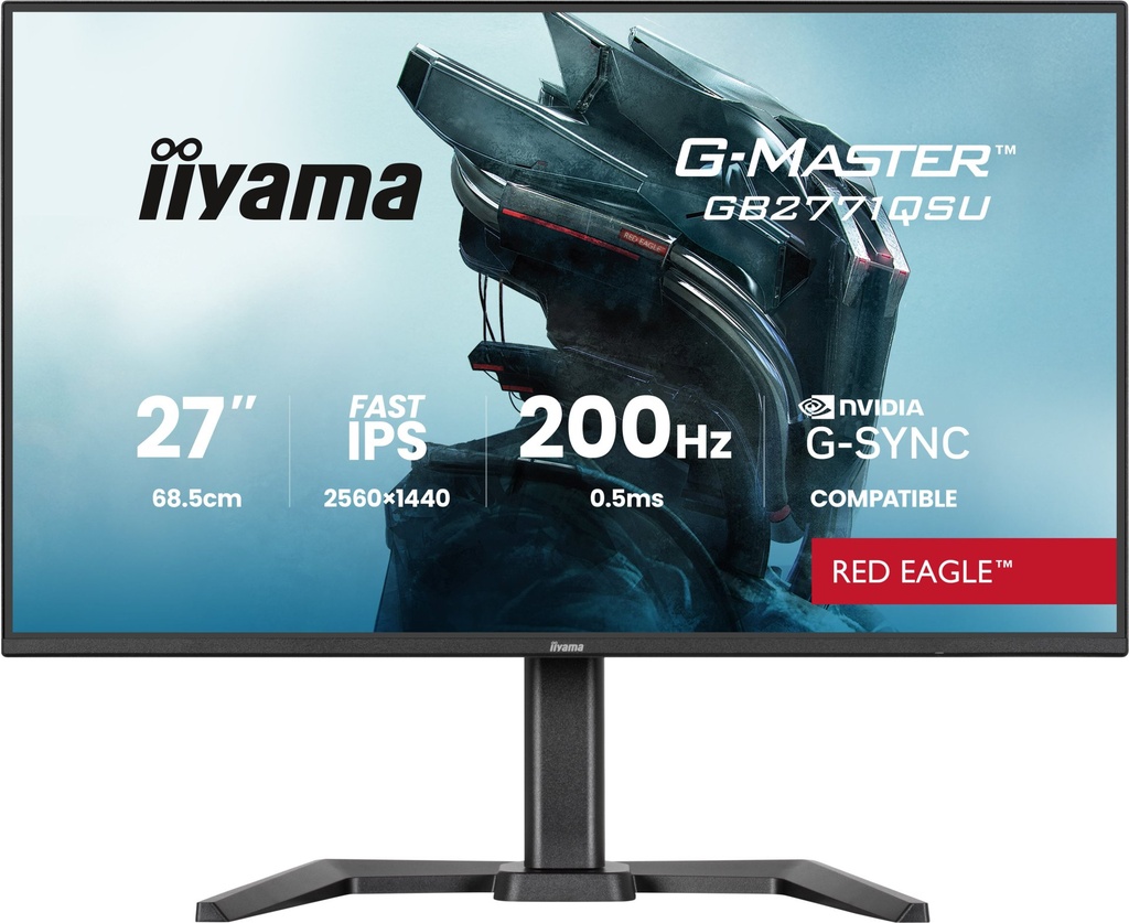 iiyama G-MASTER GB2771QSU-B1 Monitor PC 68,6 cm (27") 2560 x 1440 Pixel Wide Quad HD Nero