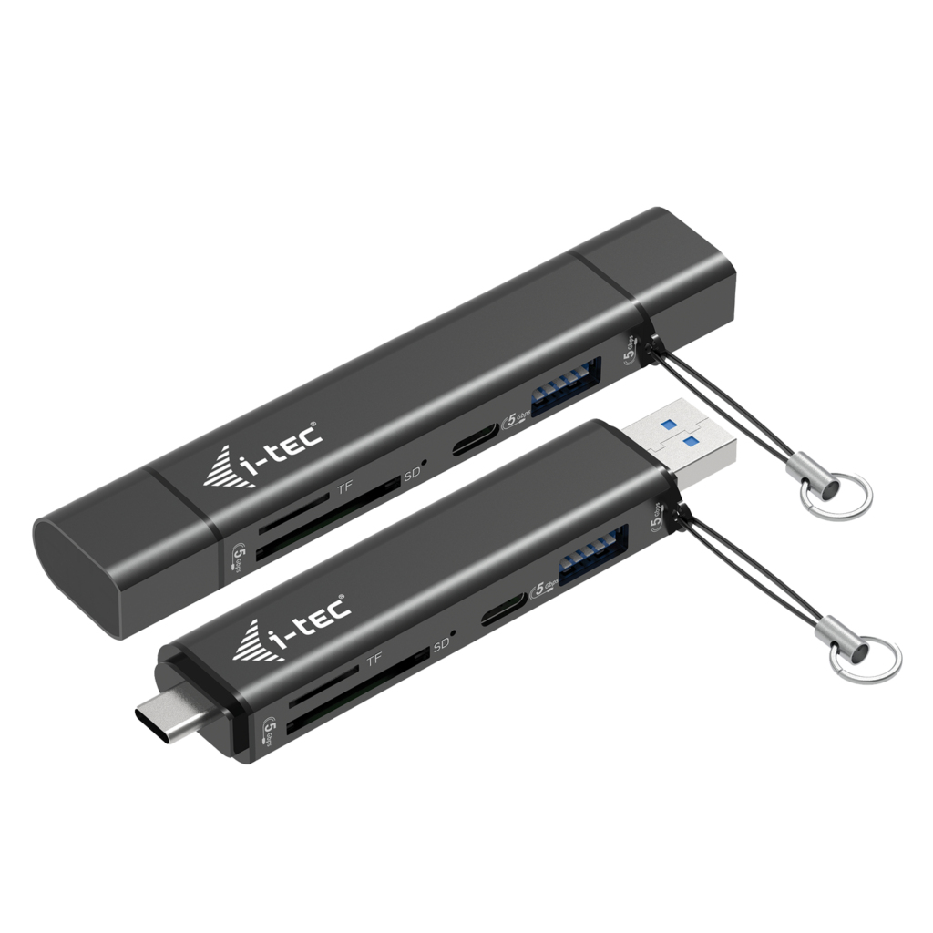 [CADONGLEUSBSD] i-tec USB-C/USB-A Dongle SD, TF and 2x USB (1x USB-A, 1x USB-C)