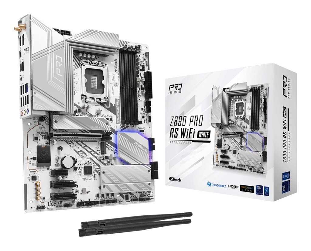 [90-MXBQC0-A0UAYZ] Asrock Z890 Pro RS WiFi White Intel Z890 LGA 1851 (Socket V1) ATX