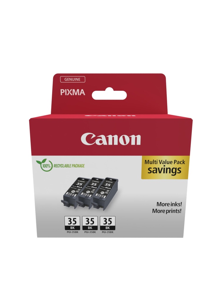 ORIGINAL Canon Multipack nero PGI-35BK 3er 1509B028 ~573 Seiten