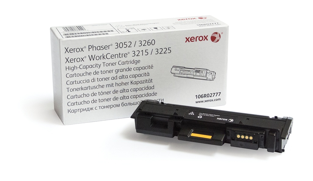 [106R02777] Xerox Cartuccia toner Nero a Alta capacità da 3000 Pagine per Phaser® 3052/3260, WorkCentre® 3215/3225 (106R02777)