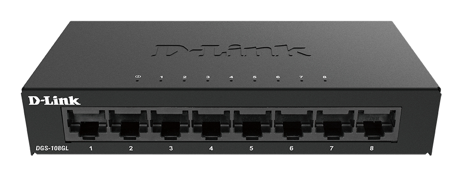 [DGS-108GL/E] D-Link DGS-108GL Non gestito Gigabit Ethernet (10/100/1000) Nero