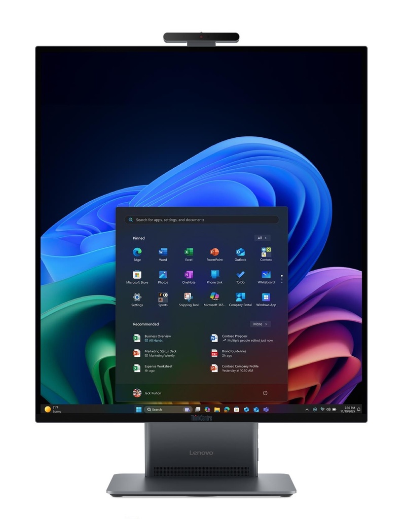 [13H4000LIX] Lenovo ThinkCentre X AIO Copilot+ PC Intel Core Ultra 5 325 70,1 cm (27.6") 2560 x 2880 Pixel PC All-in-one 16 GB LPDDR5x-SDRAM 1 TB SSD Windows 11 Pro Wi-Fi 7 (802.11be) Grigio