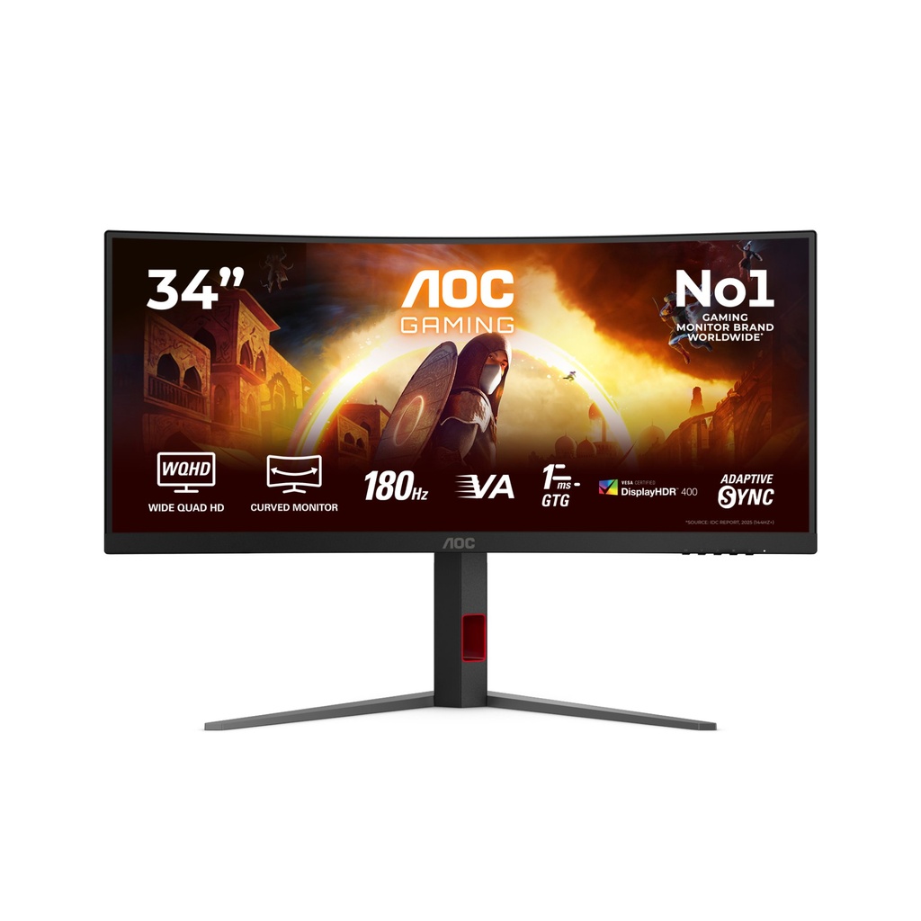 [CU34G4CA] AOC G4 34'' CU34G4CA Monitor PC 86,4 cm (34") 3440 x 1440 Pixel Nero, Rosso