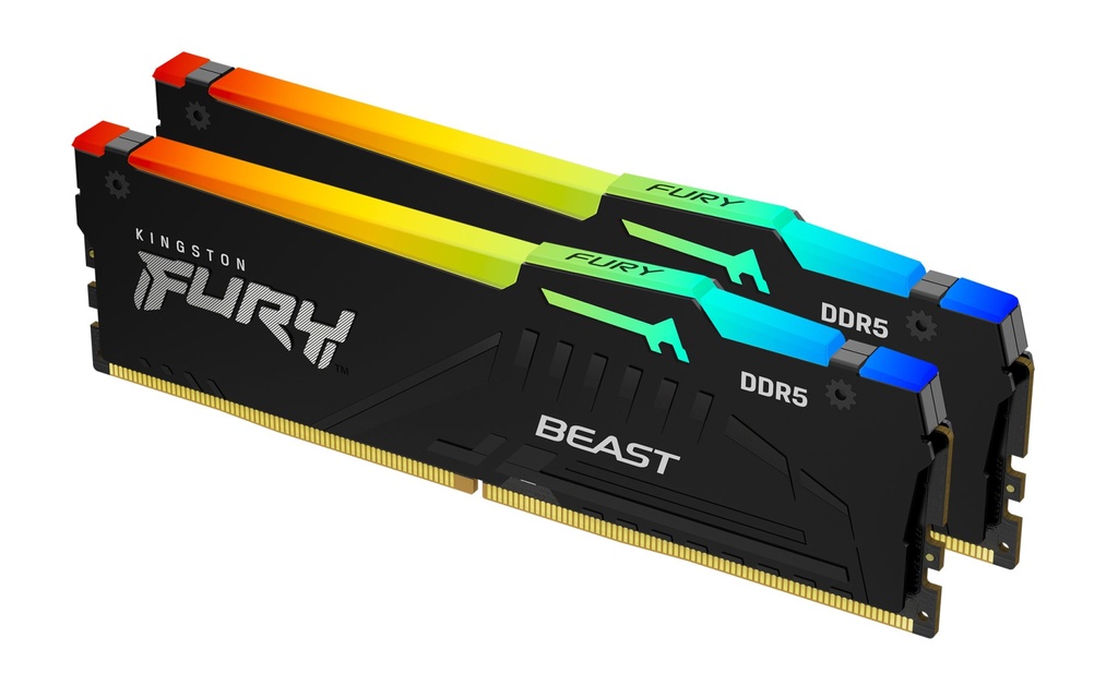 [KF560C30BBEAK2-32] Kingston Technology FURY Beast 32GB 6000MT/s DDR5 CL30 DIMM (Kit da 2 moduli) RGB EXPO