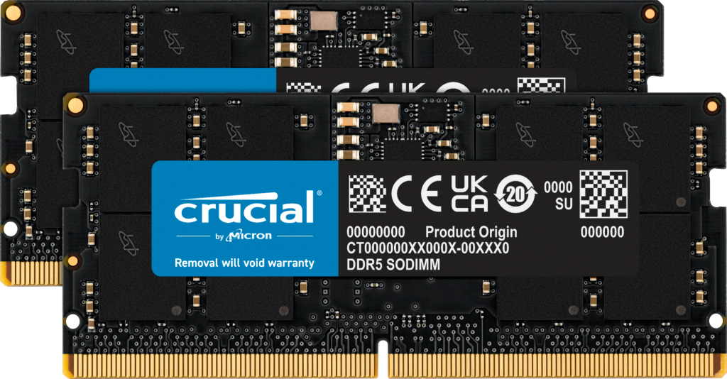 [CT2K24G56C46S5] Ram Crucial SO-DIMM DDR5 5600Mhz (2x24) 48GB CL46 - SPEDIZIONE IMMEDIATA