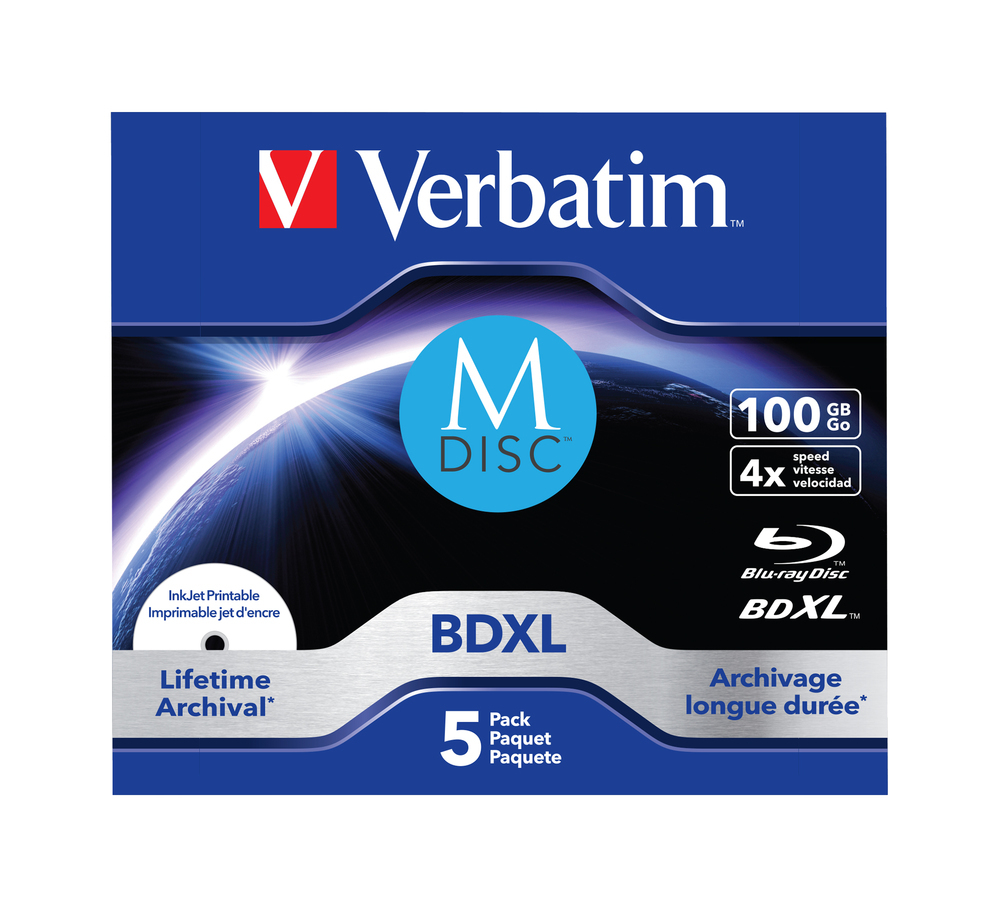 [43834] Verbatim 43834 disco vergine Blu-Ray BDXL 100 GB 5 pz