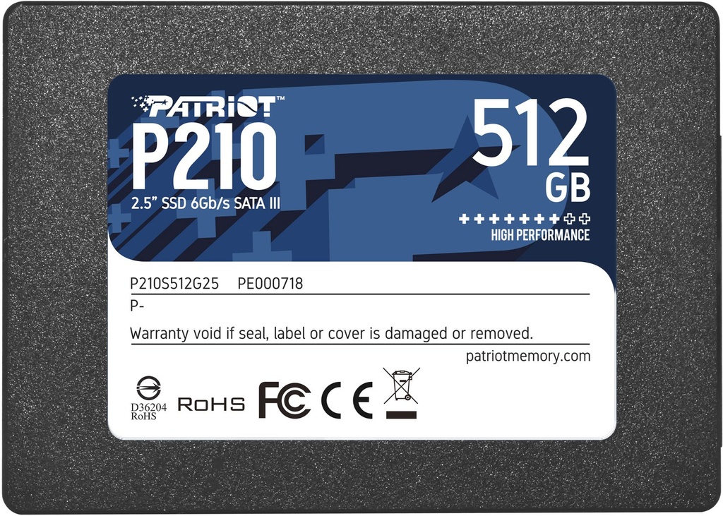 [P210S512G25] Patriot Memory P210 512 GB 2.5" Serial ATA III
