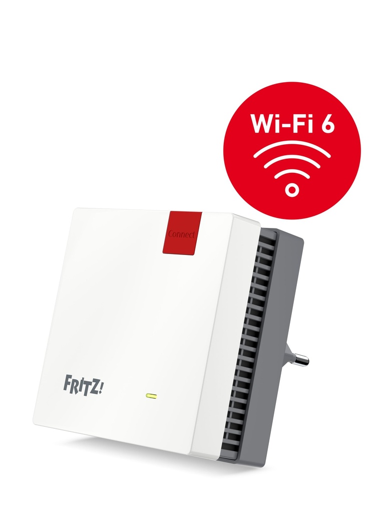 [20002974] Repeater FRITZ! 1200 AX 3000 Mbit/s Collegamento ethernet LAN Wi-Fi Bianco 1 pz
