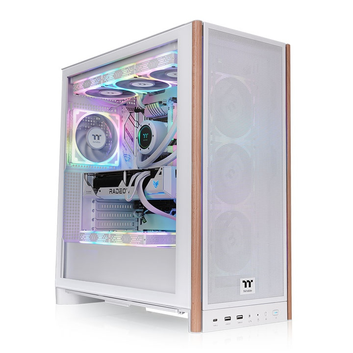 [CA-11J-00M6WN-00] Case Thermaltake S370 WS Midi-Tower E-ATX Vetro Temperato Bianco