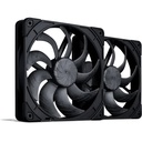 Noctua NF-A14X25 G2 PWM SX2-PP CHROMAX.BLACK sistema di raffreddamento per computer Case per computer Ventilatore 14 cm Nero 2 pz
