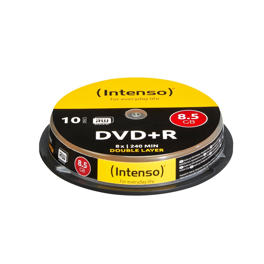 [4311142] Intenso DVD+R 8.5GB, DL, 8x 8,5 GB DVD+R DL 10 pz