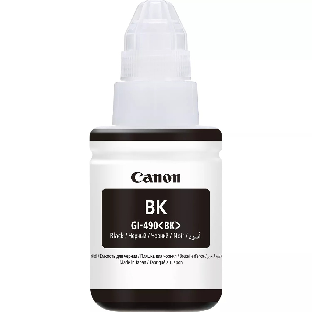 [GI-490bk] ORIGINAL Canon Cartuccia d'inchiostro nero GI-490bk 0663C001 ~6000 Seiten 135ml