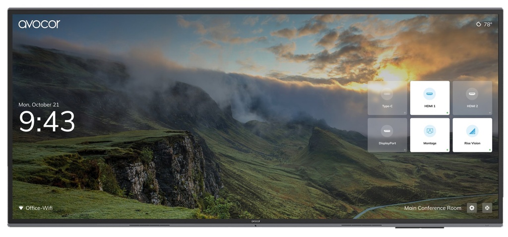 [AVL-1050-T] Avocor AVL-1050-T 5K touch lavagna interattiva 2,67 m (105") 5120 x 2160 Pixel Acciaio spazzolato