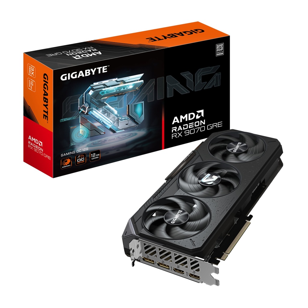 [GV-R907GREGAMING OC-12GD] GIGABYTE Radeon RX 9070 GRE GAMING OC 12G – Scheda grafica, 12GB GDDR6, 192bit, PCI-E 5.0, 2920 MHz Core Clock, 2 × DisplayPort, 2 × HDMI, GV-R907GREGAMING OC-12GD