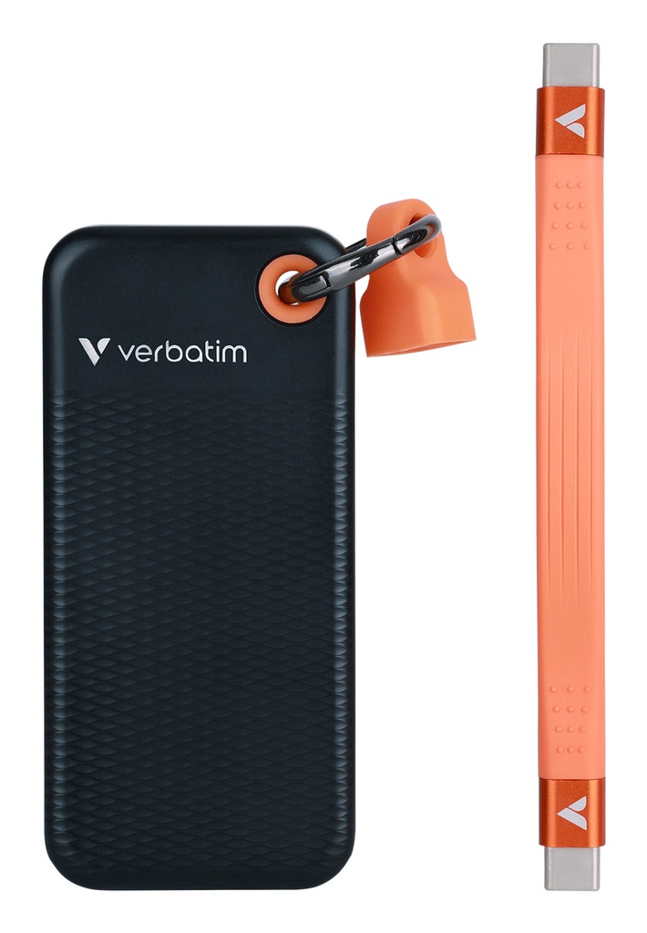 [32418] Verbatim Pocket SSD 256 GB USB tipo-C 3.2 Gen 2 (3.1 Gen 2) Nero, Arancione