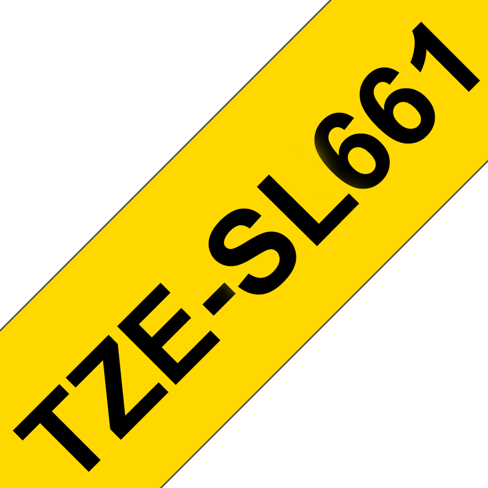 [TZe-SL661] Nastro Brother Nero su giallo TZe-SL661  36 mm di larghezza