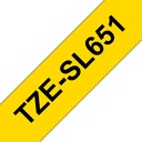 Nastro Brother Nero su giallo TZe-SL651  24 mm di larghezza