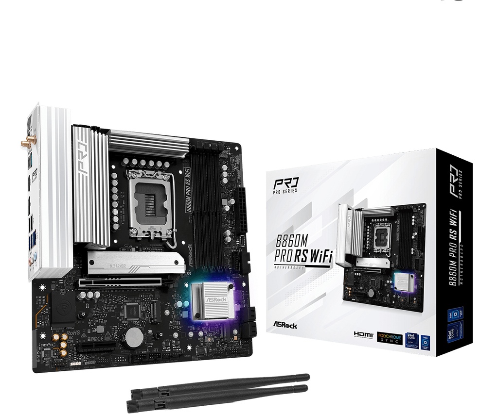 [90-MXBRQ0-A0UAYZ] Scheda Madre ASROCK B860M Pro RS WiFi Micro-ATX DDR5 Socket LGA 1851