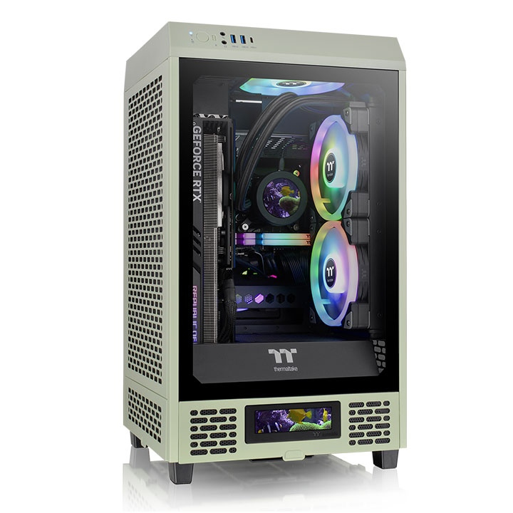 [CA-1X9-00SEWN-00] Case ThermalTake The Tower 200 Mini-Tower Vetro Temperato Verde Chiaro