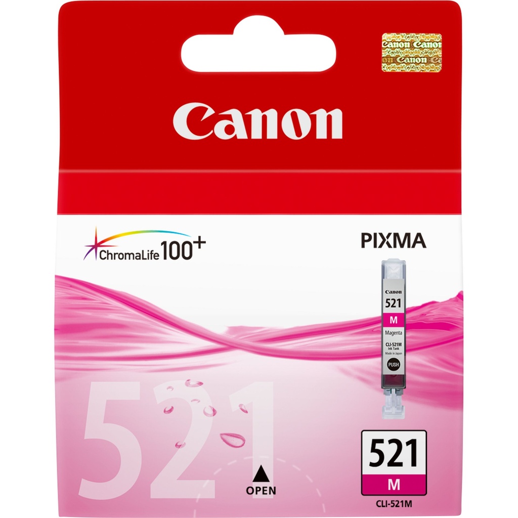 ORIGINAL Canon Cartuccia d'inchiostro magenta CLI-521m 2935B001 ~480 Seiten 9ml