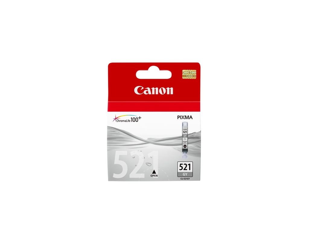 ORIGINAL Canon Cartuccia d'inchiostro Grigio CLI-521gy 2937B001 ~500 Seiten 9ml