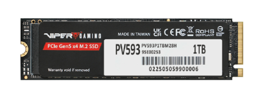 [PV593P1TBM28H] SSD Patriot Memory PV593 PCIe Gen5 x4 M.2 2280 SSD 1 TB PCI Express 5.0 NVMe 3D TLC NAND